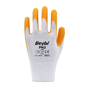 ̇ Sari-beyaz Ni̇tri̇l Eldi̇ven Pn-2 No:9