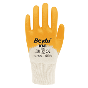 ̇ Sari-beyaz Ni̇tri̇l Eldi̇ven Kn-1 No:9