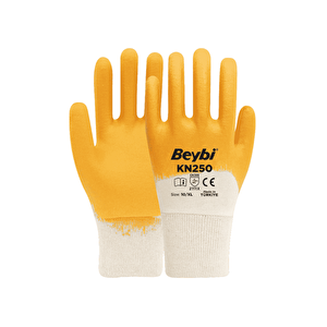 ̇ Sari-beyaz Ni̇tri̇l Eldi̇ven Kn-250 No:10