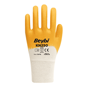 ̇ Sari-beyaz Ni̇tri̇l Eldi̇ven Kn-250 No:10