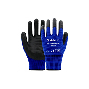 Vi̇olent Zebra Eldi̇ven Mavi̇-si̇yah No:10