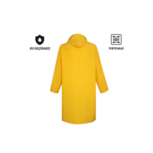 Pvc Astarli Yağmurluk Pardösü Sari Xl
