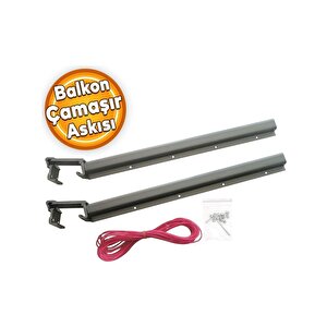 Küpeşte Alümi̇nyum Balkon Çamaşırlık Kurutmalık 80*30 BRONZ Bronz