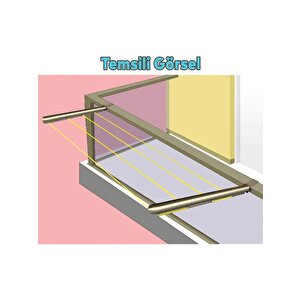 Küpeşte Alümi̇nyum Balkon Çamaşırlık Kurutmalık 80*30 ANTRASİT