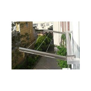 Küpeşte Alümi̇nyum Balkon Çamaşırlık Kurutmalık 60*25 KROM Krom