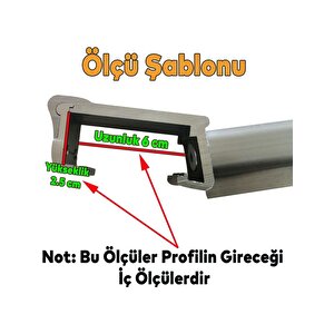 Küpeşte Alümi̇nyum Balkon Çamaşırlık Kurutmalık 60*25 KROM