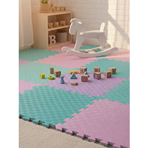 50x50 Tatami Minder 1.3 Cm – Kaymaz Eva Spor - Kamp - Oyun Minderi | Puzzle Zemin Kaplama | Yumuşak, Darbe Emici Pembe