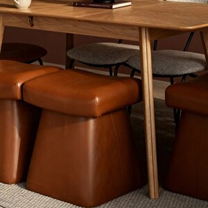 Hazel Puf Deri Siyah