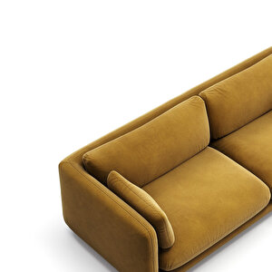 Flam Üçlü Koltuk Kadife Sunset