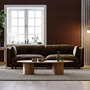 Flam Üçlü Koltuk Kadife