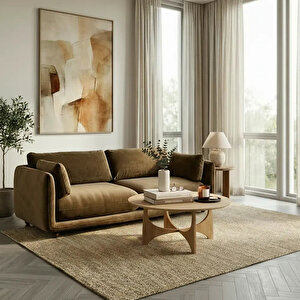 Flam Üçlü Koltuk Kadife