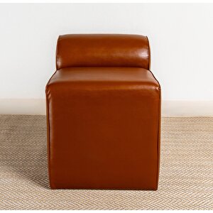 Yuvarlak Sırtlı Mini Puf Siyah