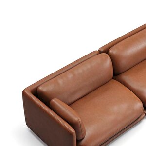 Flam Dörtlü Koltuk Deri Konyak