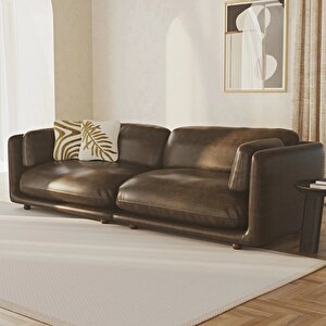 Flam Dörtlü Koltuk Deri Roasted Coffee