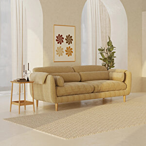 Mevy Üçlü Koltuk Fitilli Kadife