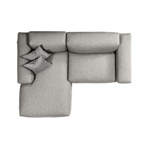 Tate Köşe Koltuk Sol Keten Gri