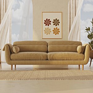 Mevy Üçlü Koltuk Fitilli Kadife