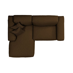 Tate Köşe Koltuk Sol Keten Kahverengi