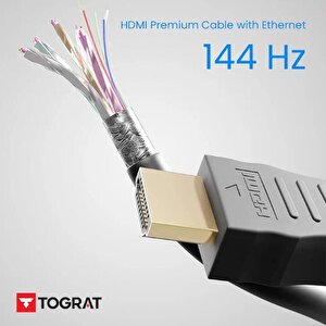 50 Cm Hdmi Kablo - V1.4b - Full Hd 3d 1080p 144hz - Görüntü, Ses Ve İnternet Aktarım Premium Hdmi Kablosu