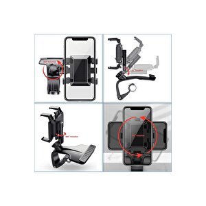 Telefon Tutucu Torpido Üstü Numaratörlü 360 Derece