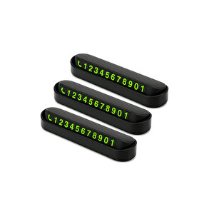 Araç Torpido Üstü Geçici Park Telefon Numaratörü Aç Kapa Pratik Kullanım 3 Adet