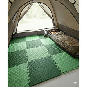 50x50 Tatami Minder 1.3 Cm – Kaymaz Eva Spor - Kamp - Oyun Minderi | Puzzle Zemin Kaplama | Yumuşak, Darbe Emici Fıstık Yeşili