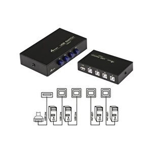 4 Port Çoklu Bağlantı Yazıcı Printer Usb Çoklayıcı Switch Hub