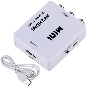 4553 Rca Av To Hdmi Çevirici Dönüştürücü Adaptör