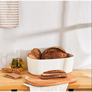 Nef Melamin 2 In 1 Ekmek Kutusu Bej