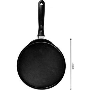 Mutfaksever Indüksiyon Tabanlı Biogranit Black Gözleme Ve Krep Tava 26 Cm