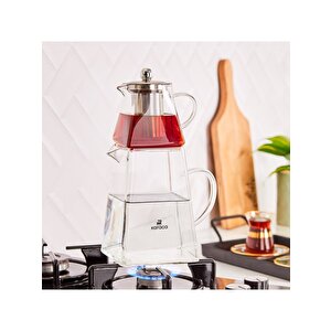 Giza Borosilikat Cam Çaydanlık