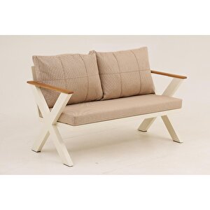 Skyli̇ne Alümi̇nyum Bahçe Balkon Oturma Grubu 2+1+1+masa KREM