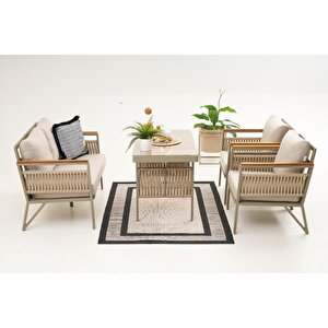 Flores Bahçe Balkon Takimi 2+1+1+masa