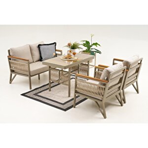 Flores Bahçe Balkon Takimi 2+1+1+masa