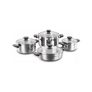 Kappa A1678 8 Parça Çelik Tencere Seti
