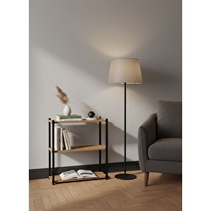 Orion 3 Raflı Metal Atlantik Çam Çok Amaçlı Kitaplık