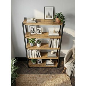 Orion 5 Raflı Metal Atlantik Çam Çok Amaçlı Kitaplık