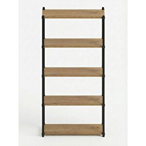 Orion 5 Raflı Metal Atlantik Çam Çok Amaçlı Kitaplık