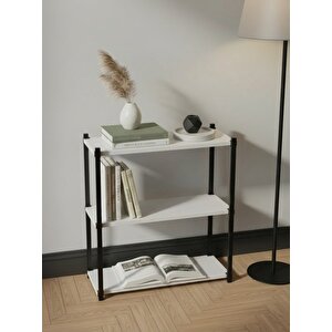 Orion 3 Raflı Metal Çok Amaçlı Kitaplık Beyaz