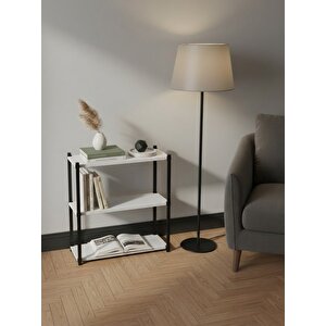 Orion 3 Raflı Metal Çok Amaçlı Kitaplık Beyaz