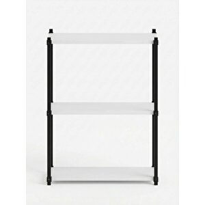 Orion 3 Raflı Metal Çok Amaçlı Kitaplık Beyaz