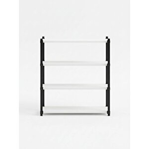 Orion 4 Raflı Metal Çok Amaçlı Kitaplık Beyaz