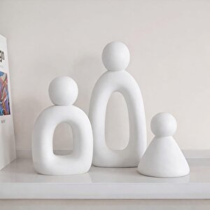 Minimal Tasarım El Yapımı Beton Biblo Seti