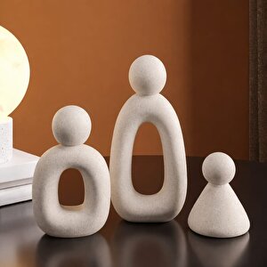 Minimal Tasarım El Yapımı Beton Biblo Seti