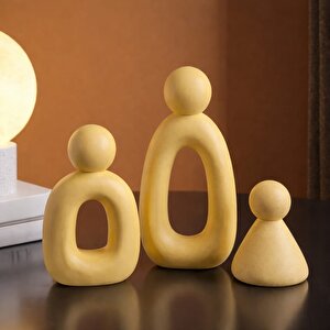 Minimal Tasarım El Yapımı Beton Biblo Seti