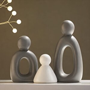 Minimal Tasarım El Yapımı Beton Biblo Seti