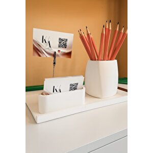 Beton Ofis Seti Masa Üstü Organizer