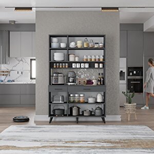 Kahve Köşesi Çok Amaçlı Mutfak Dolabı Beyaz M.u.l_2_120cm 120 cm