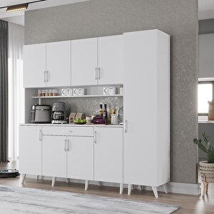 Kahve Köşesi Çok Amaçlı Mutfak Dolabı Beyaz M.b.i_1_200cm 200 cm