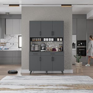Kahve Köşesi Çok Amaçlı Mutfak Dolabı Beyaz M.u.l_2_105cm 105 cm